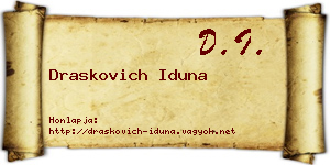 Draskovich Iduna névjegykártya